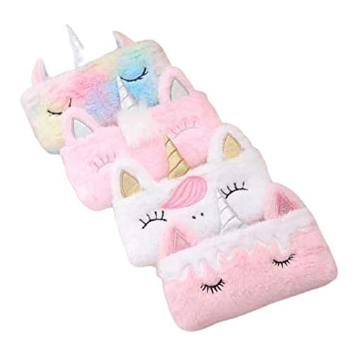 Kanan Beauty Fur Feather Clutch Handbag unicorn wallet Pouch money purse for girls and Women (Multicolor) - Pack of 2
