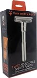 Van Der Hagen Matte Silver TWIST Adjustable Razor