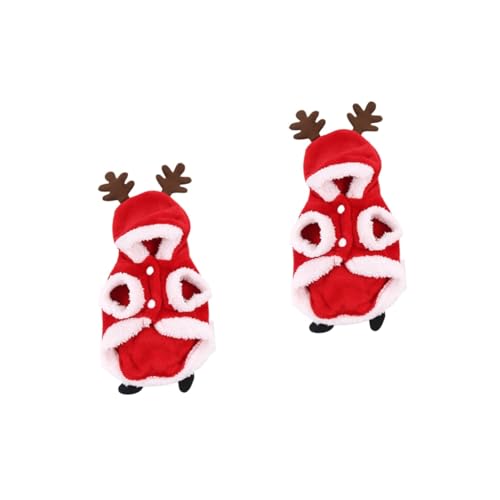 Vêtements de Noël pour chien costume d'élan manteau flanelle chiot hiver