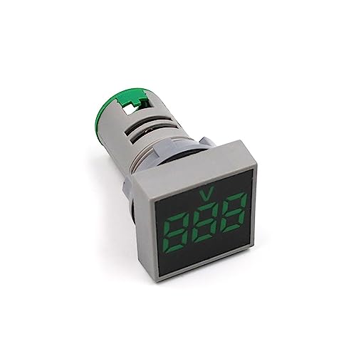 Voltmètre numérique LED 22mm AC 20-500V ampèremètre vert pour tableau électrique