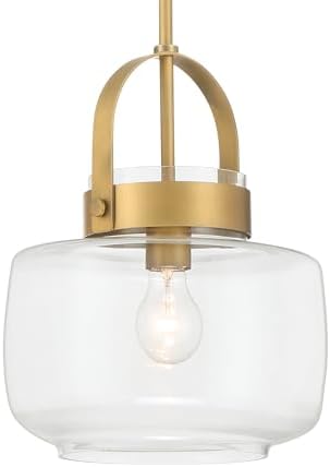 Minka Lavery 3937-732 WickGlow 11" Wide Pendant - Legacy Brass with Clear Glass