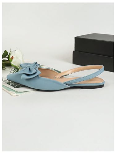 Image of Verdusa Women's Bow Pointed Toe Flat Shoes Slingback Flats Dress Shoes