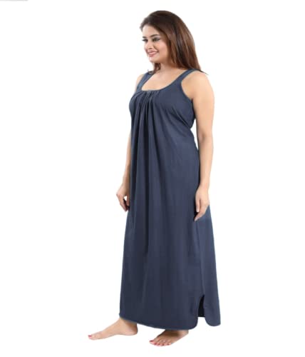 Image of H & C Full Length Women's Hosiery Cotton Fabric Long Nighty Slip /Camisole Slip /Night Wear Maxi for Women Free Size