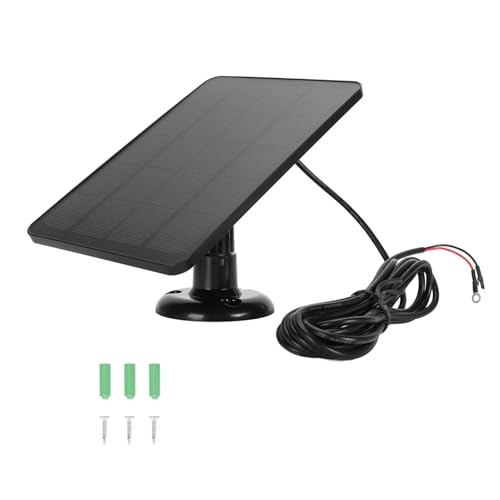 Panel Solar para Timbre de Timbre, Cargador de Cámara de Panel Solar de 10 W Compatible con Timbre de Vídeo con Batería de Timbre 2/3/3+/4+, para (CSP4W-OB)