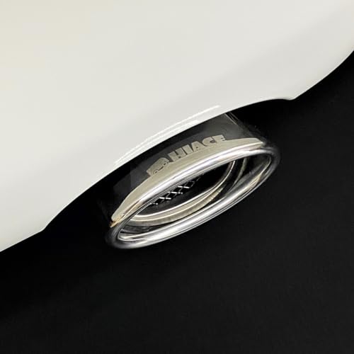 専用設計!マフラーカッター 200系ハイエース/レジアスエース 1/2/3/4/5/6/7型適合 トヨタ 【エアロ バンパー リア リヤ マフラー 後付け オールステンレス (シルバーメッキ)