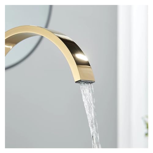 Mitigeur de lavabo haut de gamme en chrome avec bec cascade architectural