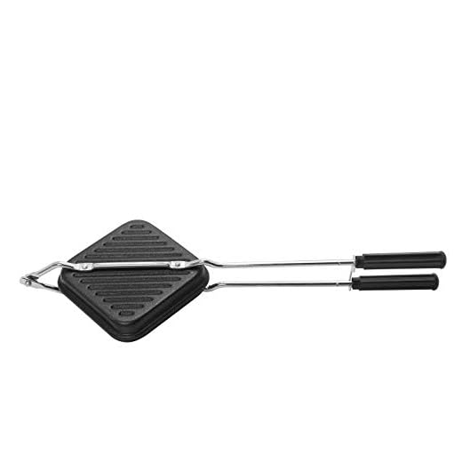 Warmeo Grill and Toast Sandwich Maker with Non-Stick Cookware, 1 Piece, Black.