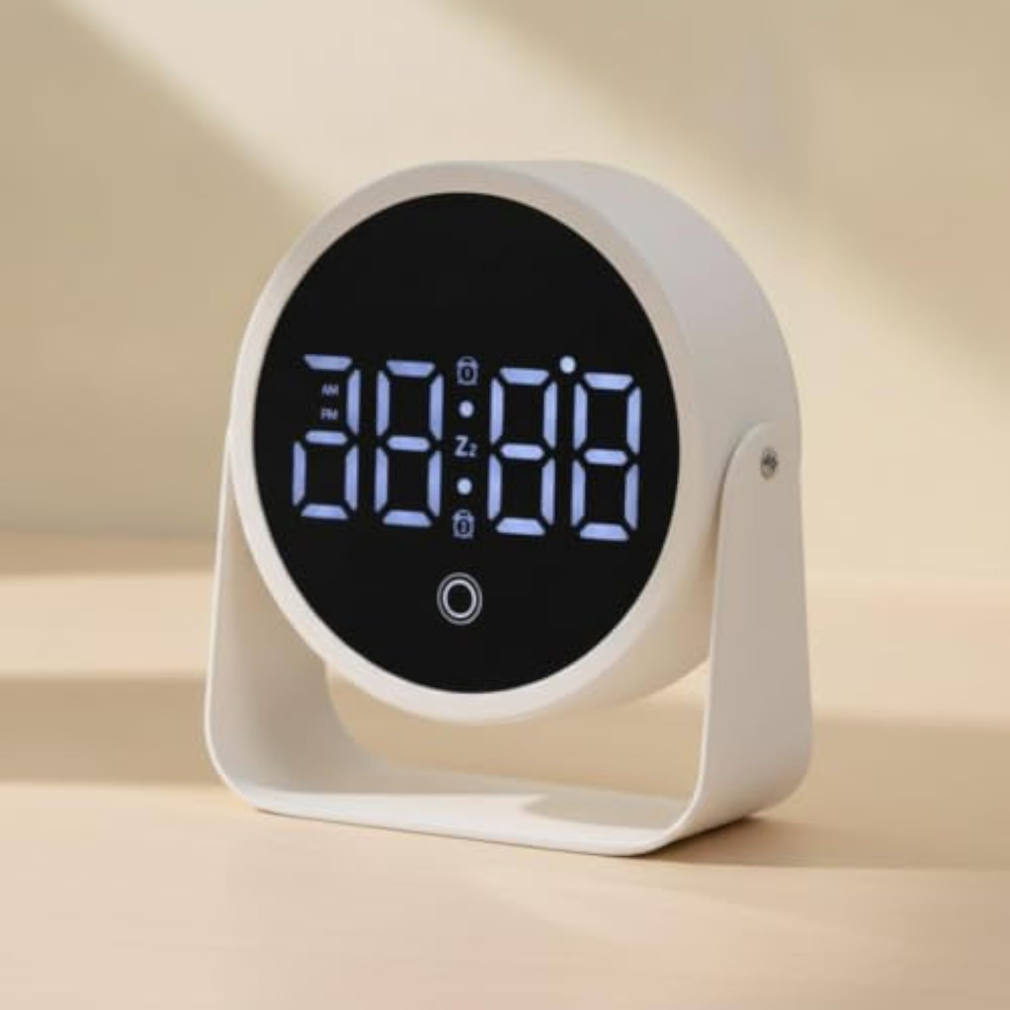 Compact Digital Alarm Clock with Stand