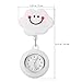 iplusmile Retractable Clip on Nurse Watch - Smile Lapel Watches for Women Girls, Aesthetic Fashion Pocket Nurse Watch with Second Hand for Daily Use