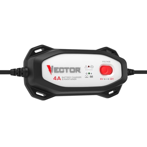 Vector VECBC4 4 Amp Battery Charger/Maintainer with 6V/12V Selector