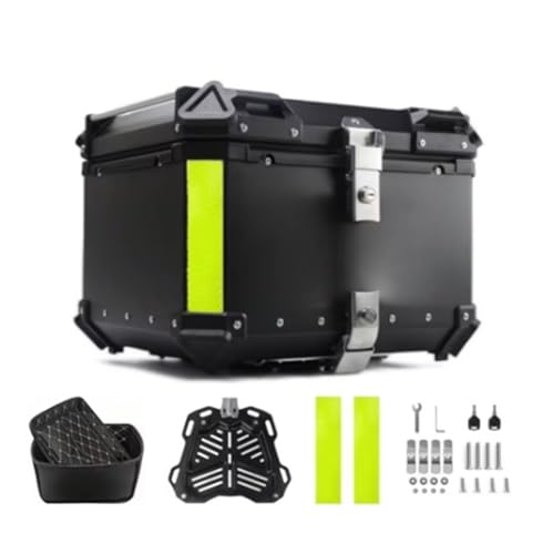 Coffre arrière de moto en aluminium 45L noir et valise étanche
