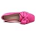 SAILING LU Women's Square Toe Ballet Flats Bow Suede Shoes Size 9 Women Dressy Comfortable Slip-On Loafers Ballerina Hot Pink Rose Flats
