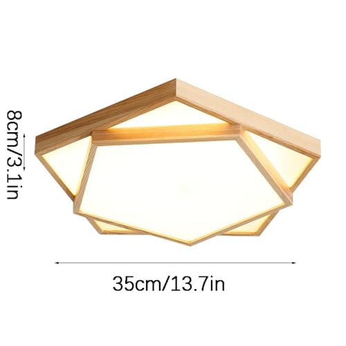 Lámpara de techo de madera de roble y acrílico con acabado minimalista premium 2