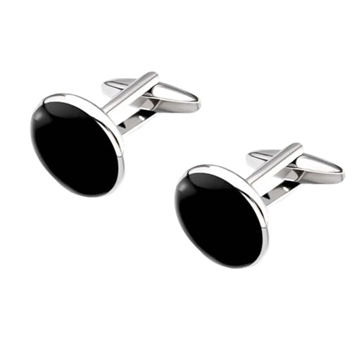 Mens Black Cufflinks For Men Cuff Links Mens Cufflinks Best Gift for Men Suitable for Men Wedding Banquet Ceremony Business Tuxedo Studs Set