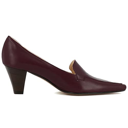 Image of LEHOOR Women Vintage Chunky Block Heel Pumps Shoes Square Pointed Toe Slip On Formal Office Work Business Loafers Shoes Suede Snakeskin Cone Heel Oxford Shoe Ladies Professional Chic Fall 4-11 M US
