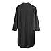 Mens Thobe Casual Fashion Button Solid Color Kaftan Long Sleeve Shirt Thobes Soft Breathable Lightweight