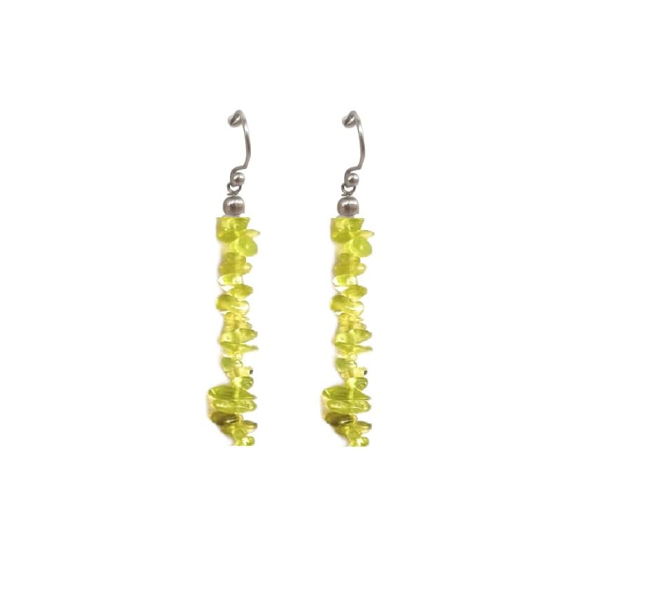 Juego de joyas de peridoto en plata de ley con detalles de citrino elegante 3