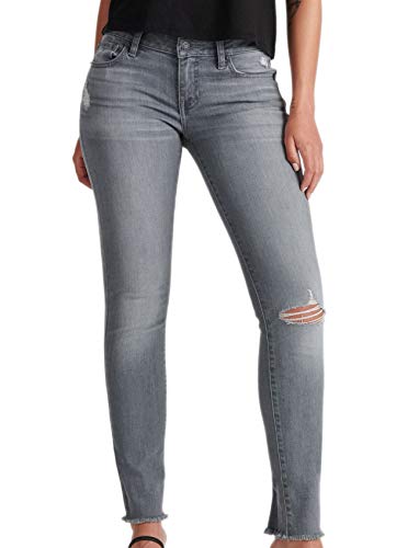 Lucky Brand Womens 7WD11147 Low Rise Raw Hem Lolita Skinny Jean Destroy Fray Grey (30W Ankle)