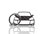 Llavero de fibra de carbono genuino con eslabón giratorio, fibra de carbono de sarga 3k, 3 mm de espesor, fresado CNC, durable;