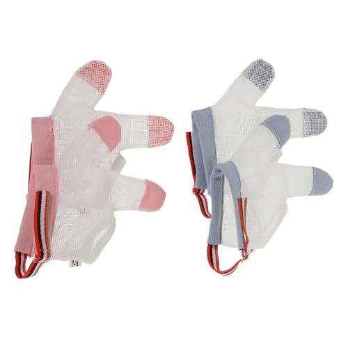 HANABASS 2 Pairs of Baby Anti-Sucking Gloves for Infants Breathable Thumb Protector Finger Sucking Treatment for Thumb Sucking Prevention 4pcs Set