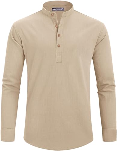 Image of Vida Loca Light Yellow Color Men Solid Cotton Blend Straight Kurta Shirt