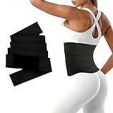 MGHLKF Waist Trainers For Women Belly Fat,Postpartum Belly Wrap For Tummy Control,Bandage Wrap Waist Trainer, Waist Trainer For Women Lower Belly Fat Black