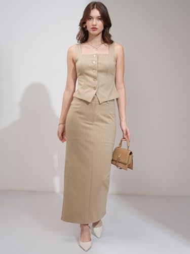Image of Tokyo Talkies Women's Polyester Blend TTCE001261 Co-Ord Set
