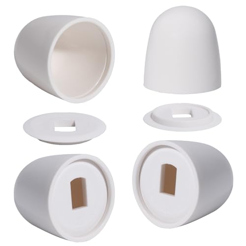 Y.A. LOTUS 4 Packs Toilet Bolt Covers White, 1.45IN Height Universal Toilet Caps for Bottom of Toilet Decorative