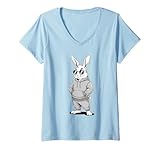 Photo Gallery donna bunny with sunglasses and hoodie happy easter day bunny face maglietta con collo a v Photo Gallery donna bunny with sunglasses and hoodie happy easter day bunny face maglietta con collo a v