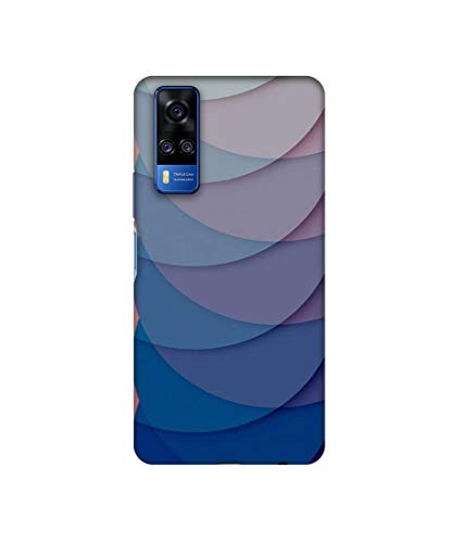 Image of Plastic Waves Pattern Print Design 3D Printed Hard Back Case Cover for Vivo Y51A / Y31 2021 (Multicolor)