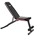 ISE Banc de Musculation Pliable Banc Inclinable Réglable Multifonction Sit-up AB Abdominaux à Domicile Bureau, Dossier réglable en 7 Positions, Unisex-Adult, SY-5902