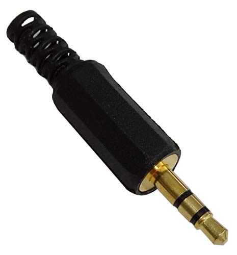 AERZETIX: Lot de 2 connecteurs jack 3.5mm - stéréo - fiche mâle - boîtier en plastique - à souder C43862