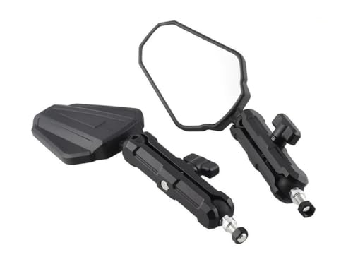 Espejo retrovisor de moto de 10mm con soporte plegable antiroturas para conducción offroad