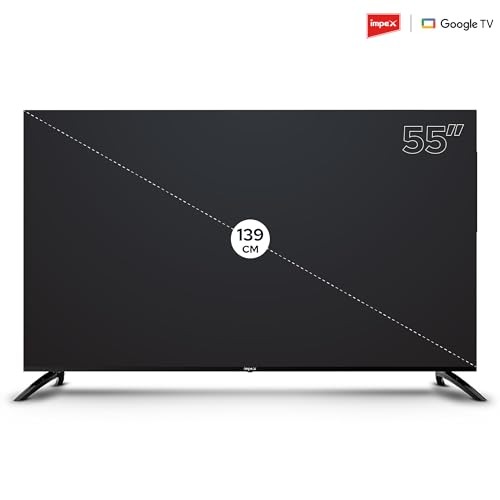 تلفزيون سمارت جوجل 55 بوصة 4K UHD من سلسلة ايفو كيو امبيكس شاشة LED لون أسود طراز evoQ 55S4RLC2