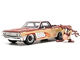 JADA TOYS 1/24 Looney Tunes Chevrolet El Camino 1967 Tasmanian Devil with Figures Looney Tunes 35130