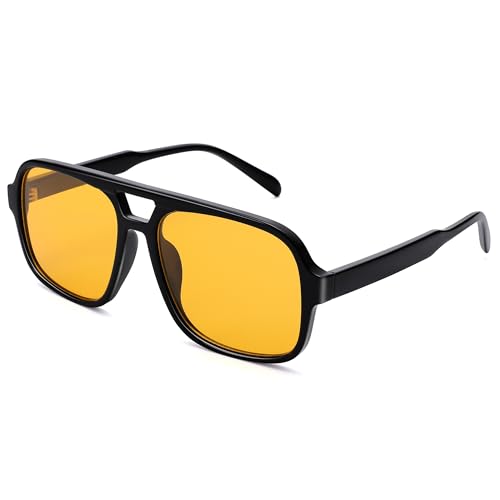 AZorb Vintage Square Sunglasses for Women Men,Trendy Aviator Sunglasses Women,UV400 Protection