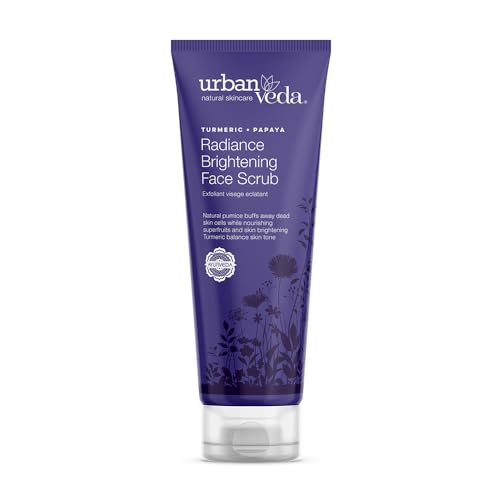Urban Veda Exfoliating Face Scrub With Vitamin C | Brightening Face Scrub for Women | Unclog Pores for Natural Glow | Hydrating FaceCleanser For Dry & Dull Skin | 4.2 Fl Oz