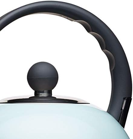 KitchenCraft Living Nostalgia Induction Whistling Stove Top Kettle, Metal, Vintage Blue, 1.3 Litre