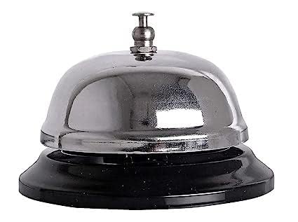 ikis Manual Push and Press Stainless Steel Call Bell for Table