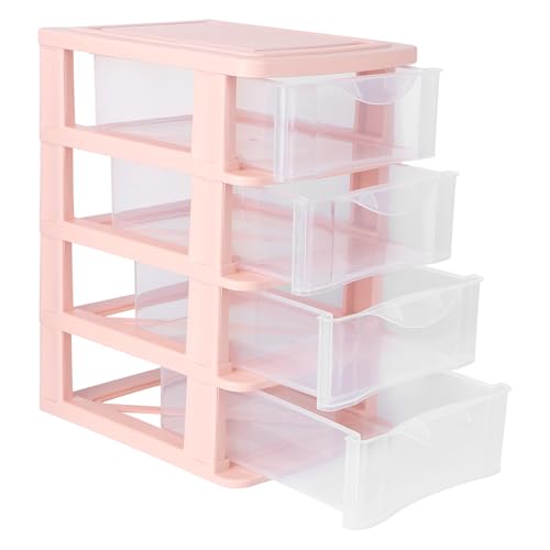 Boîte de rangement maquillage Levemolo anti-désordre avec 4 tiroirs en plastique résistant