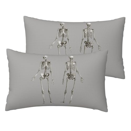 Housse de coussin imitation lin squelette humain de qualite pour canape - 2