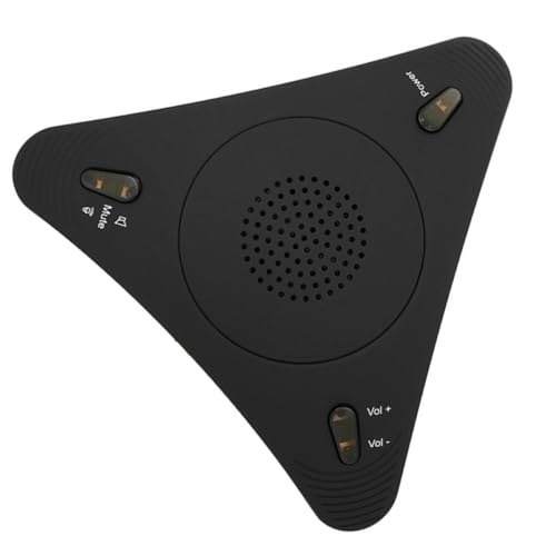 Cabilock Microphone en Plastique et Métal Haute Sensibilité, Portable USB Omnidirectionnel Anti-réverbération pour Enregistrement et Réunions de Groupe