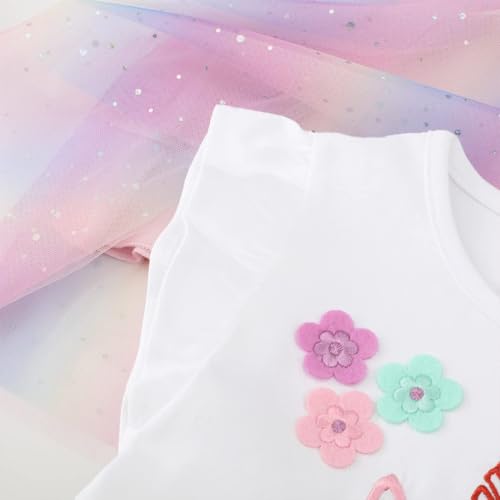 Image of Toddler Girls Tutu Dresses Cute Casual Short Sleeve Dress for Summer Daily Home School Party 2-8T