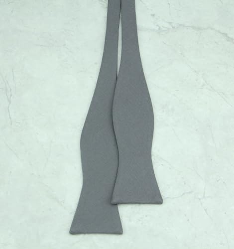 Image of Mens Solid Linen Ties - Slim Pattern Necktie for Men Wedding Groomsmen