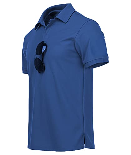 Geek Lighting Mens Polo Shirt Sport Casual Short Sleeve Golf Tennis T-Shirt 12-Blue M #TOP2