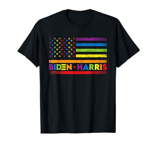 Joe Biden Kamala Harris 2020 Rainbow Gay Pride LGBT Election T-Shirt