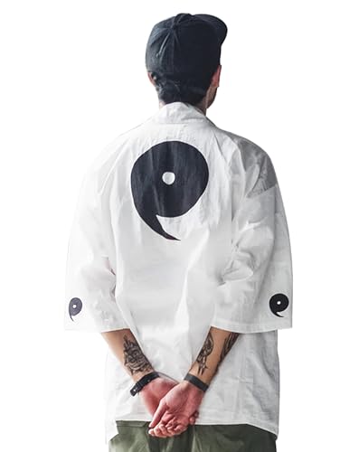 Niepce Inc Japanese Streetwear Lightweight Men's Graphic Kimono Cardigan