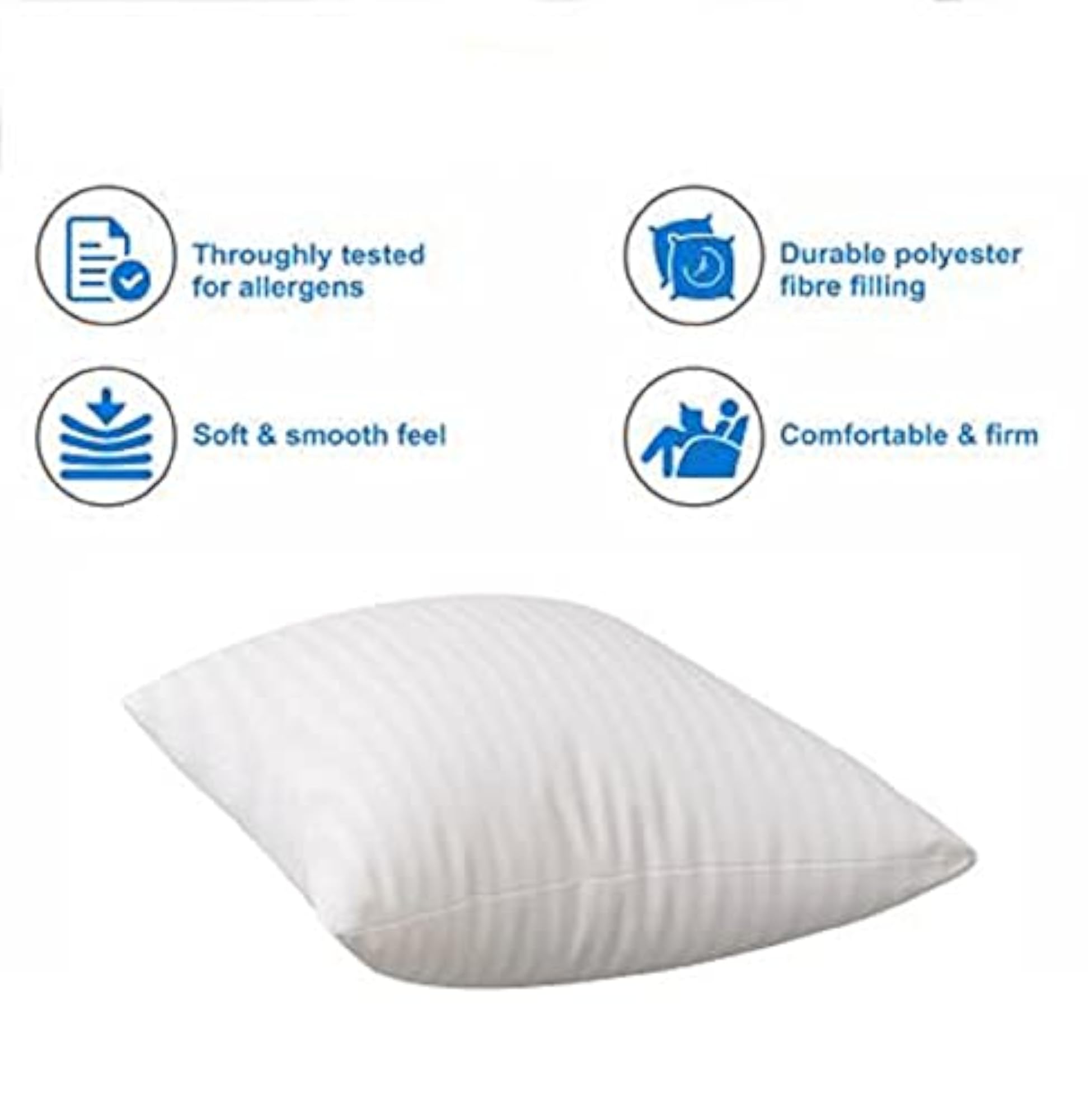 Set of 5 Square Pillows, White