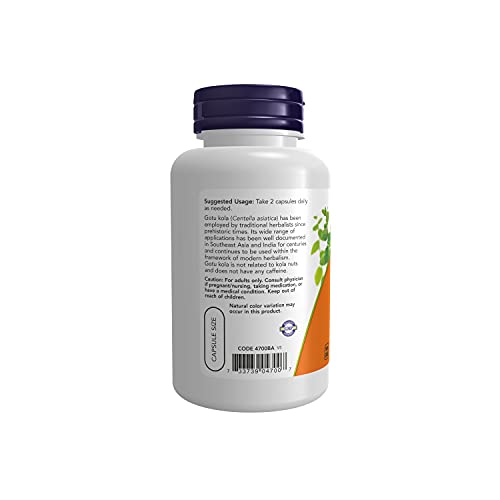 Now Supplements, Gotu Kola (Centella Asiatica) 450 Mg, Herbal Supplement, 100 Veg Capsules #TOP2