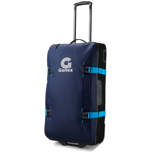 Gonex Rolling Duffle Bag with Wheels, Water-repellent 90L Nylon Large Wheeled Travel Duffel Luggage...